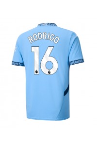 Manchester City Rodri Hernandez #16 Fotballdrakt Hjemme Klær 2024-25 Korte ermer